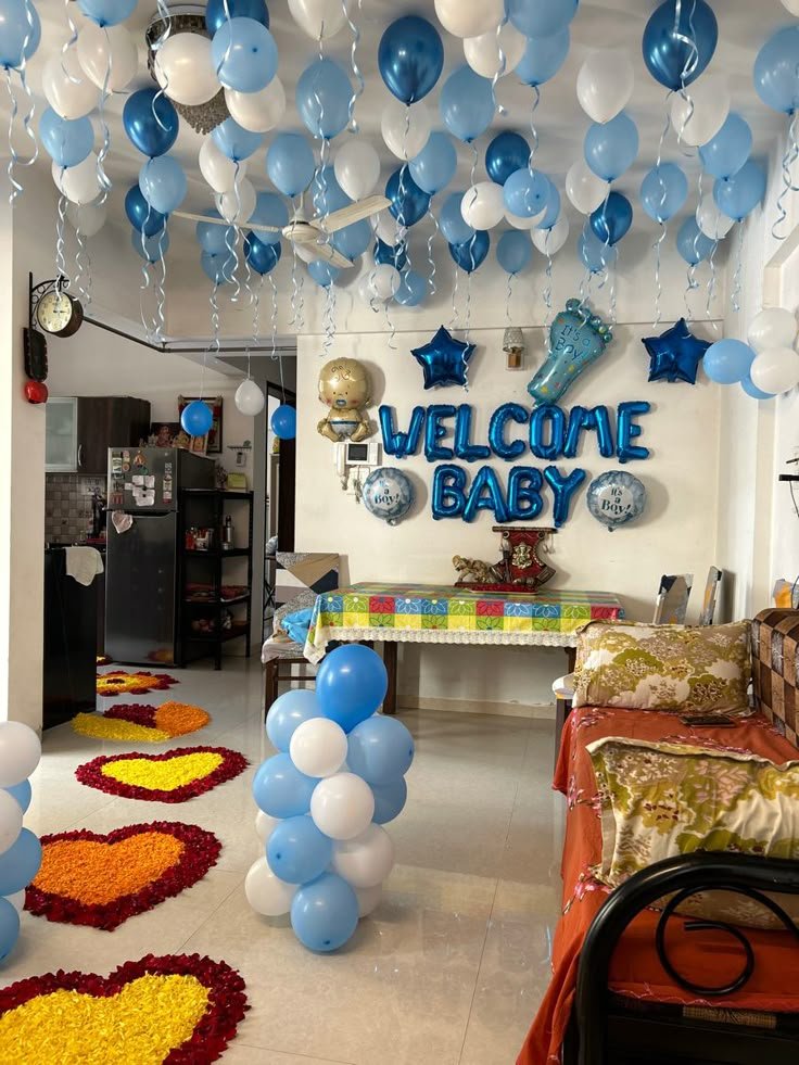 Baby Boy Hall Setup