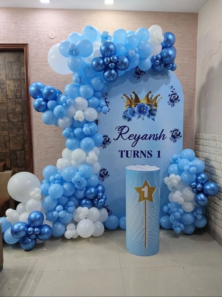 Blue Balloon Decoration