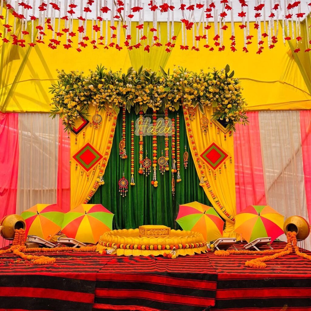 Haldi Ceremony Outdoor Setup