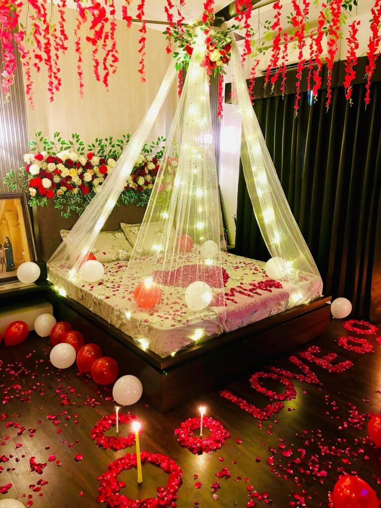Just Married Floral Decor