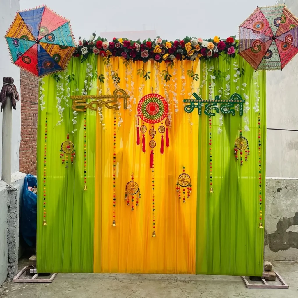 Haldi And Mehndi Setup At Home