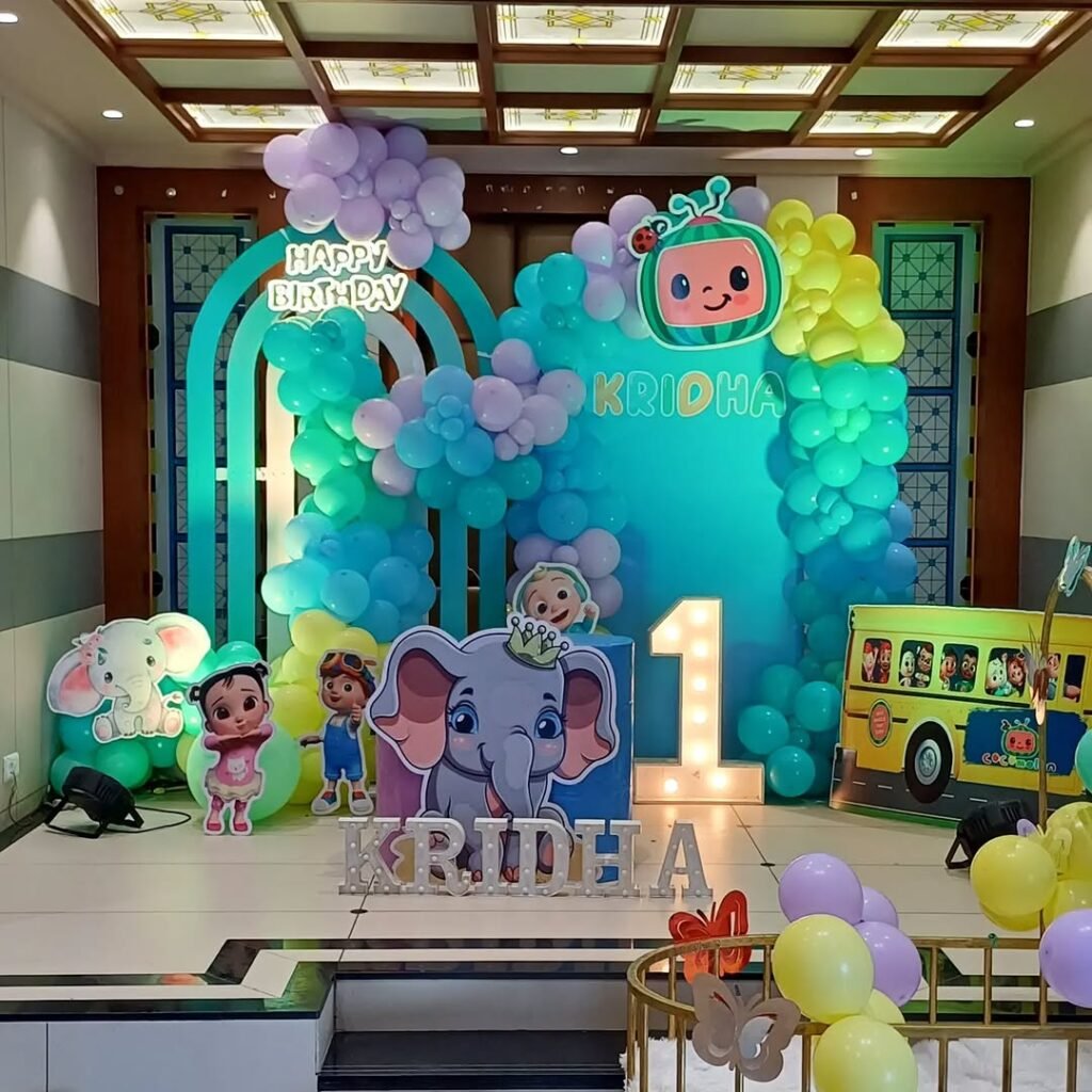 Cocomelon Style Birthday Setup