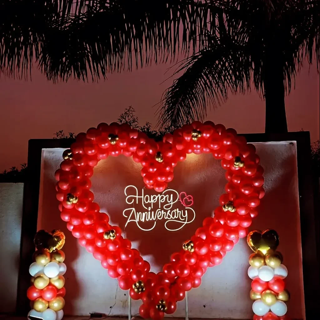 Outdoor Romantic Anniversary Setup