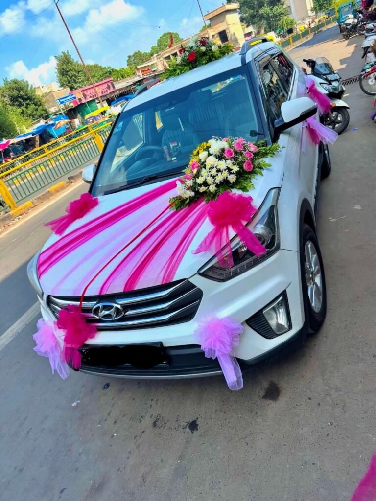 Premium Wedding Car Floral Decoration