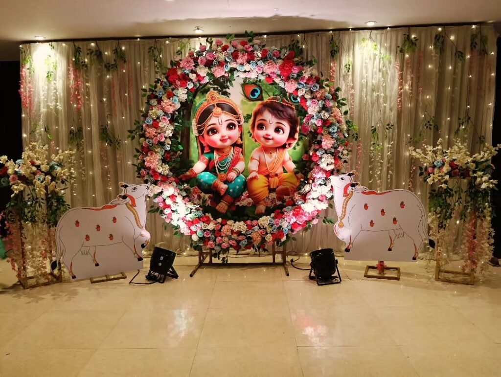 Radha Krishna Theme Baby Shower Decor
